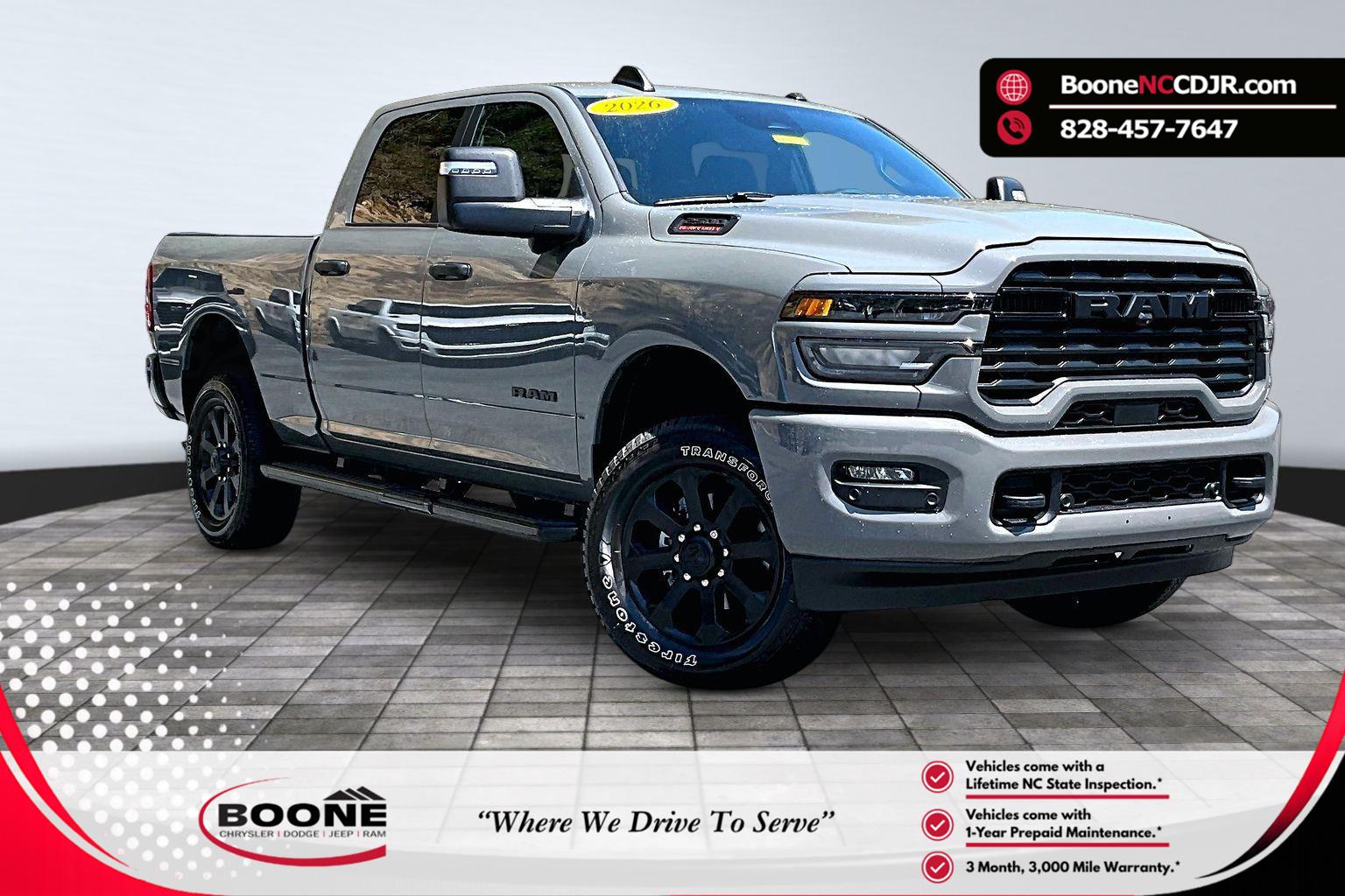 Ceramic Gray Clearcoat 2026 RAM 2500 Big Horn Crew Cab 4WD Pickup Truck Four-Wheel Drive 8-Speed Automatic