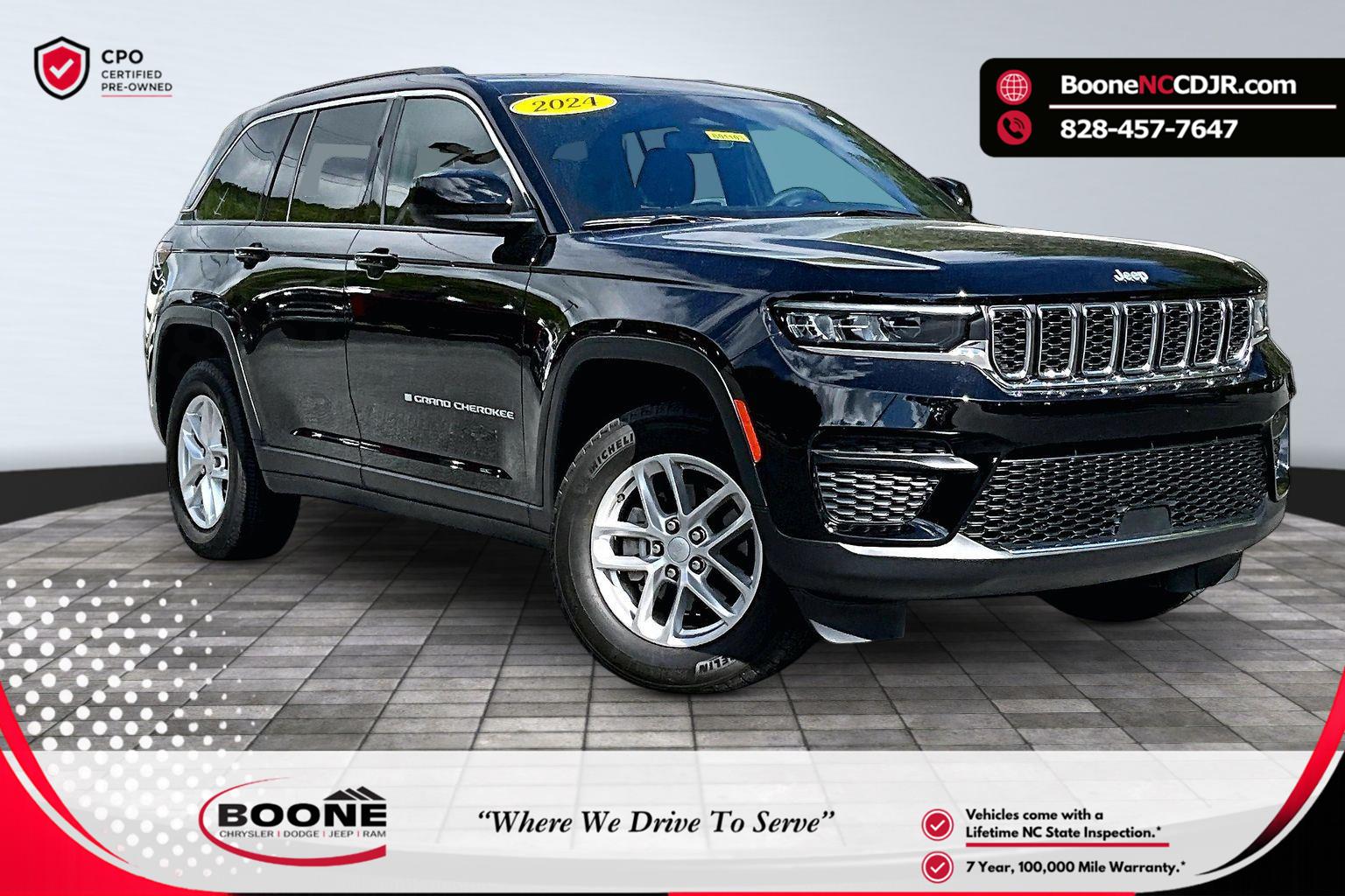 Diamond Black Crystal Pearlcoat 2024 Jeep Grand Cherokee SUV / Crossover Four-Wheel Drive 8-Speed Automatic