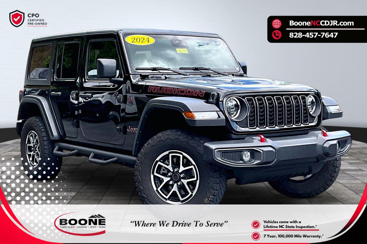 Black Clearcoat 2024 Jeep Wrangler SUV / Crossover Four-Wheel Drive 