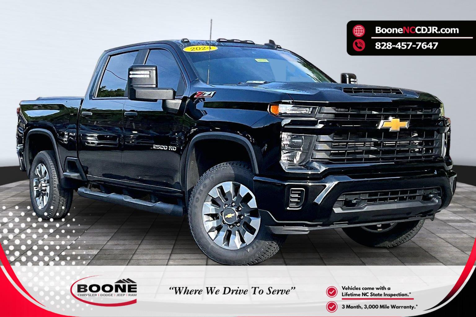 Black 2024 Chevrolet Silverado 2500HD Pickup Truck Four-Wheel Drive Automatic