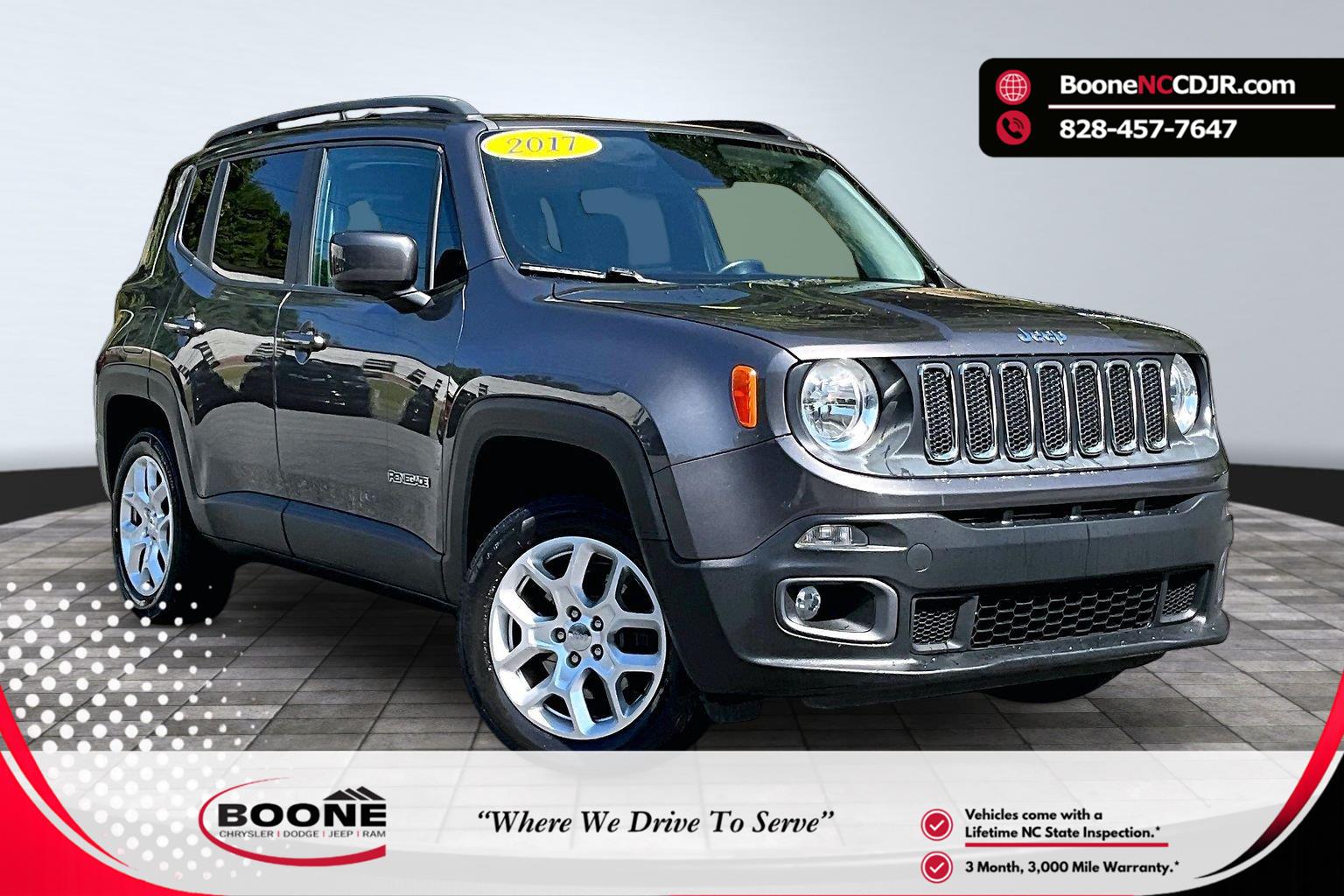 Gray (Granite Crystal Metallic Clearcoat) 2017 Jeep Renegade SUV / Crossover Four-Wheel Drive 9-Speed Automatic
