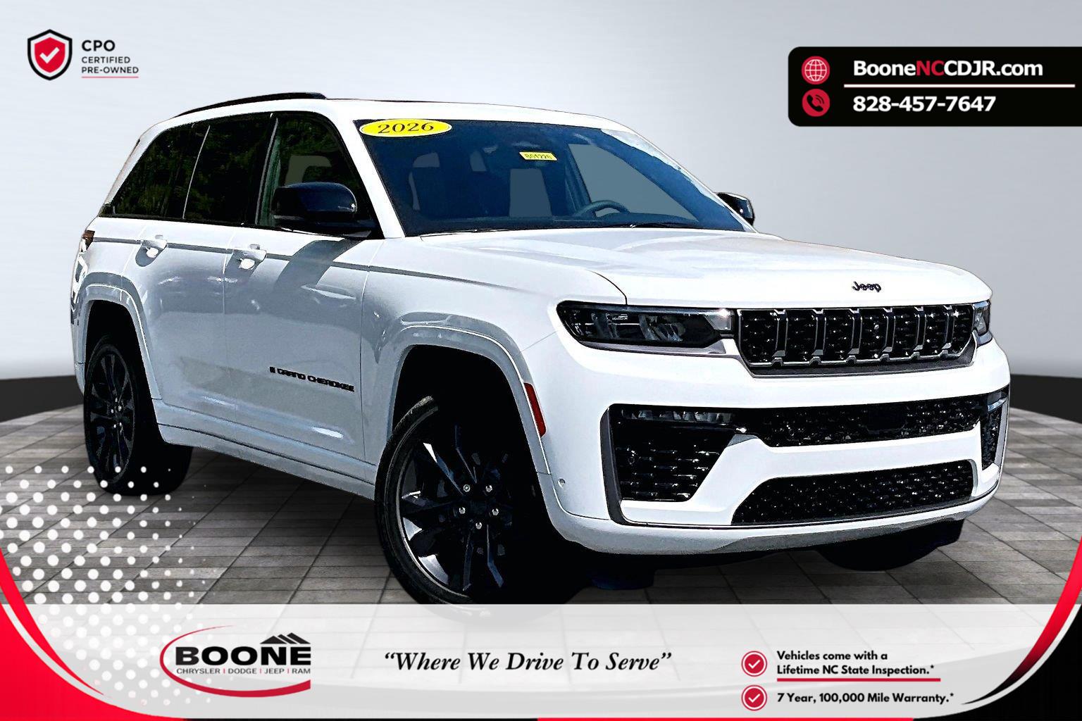Bright White Clearcoat 2026 Jeep Grand Cherokee SUV / Crossover Four-Wheel Drive 8-Speed Automatic