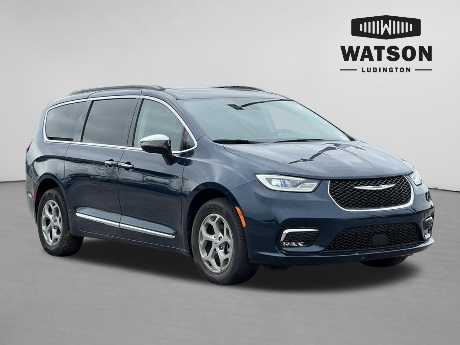 Fathom Blue Pearlcoat 2023 Chrysler Pacifica Limited AWD Minivan All-Wheel Drive 9-Speed Automatic