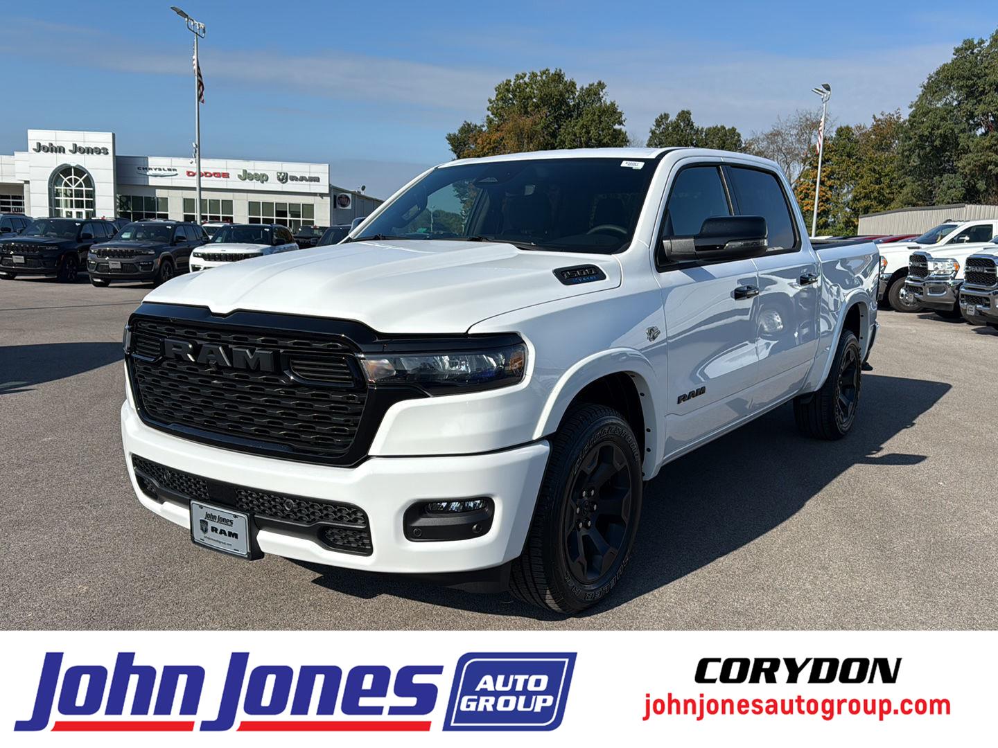 Bright White Clearcoat 2026 RAM 1500 Big Horn Crew Cab 4WD Pickup Truck Four-Wheel Drive 8-Speed Automatic