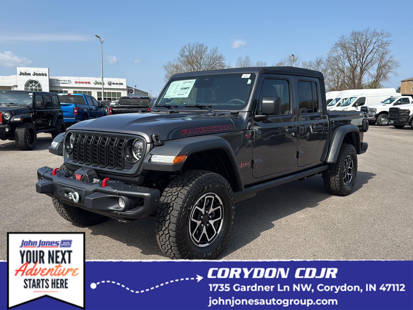 Gray (Granite Crystal Metallic Clearcoat) 2026 Jeep Gladiator Pickup Truck Four-Wheel Drive 8-Speed Automatic