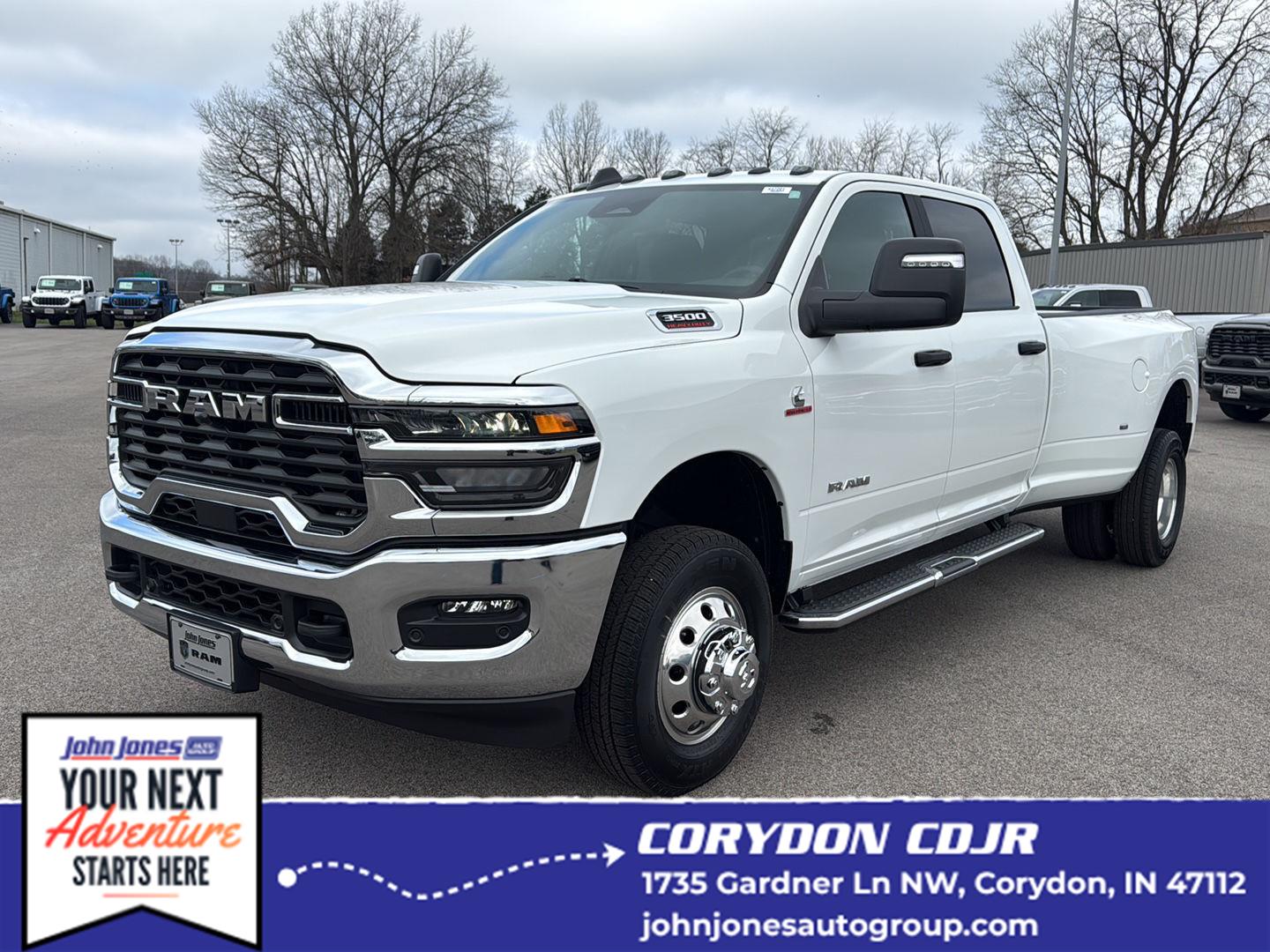 Bright White Clearcoat 2026 RAM 3500 Pickup Truck Four-Wheel Drive 8-Speed Automatic