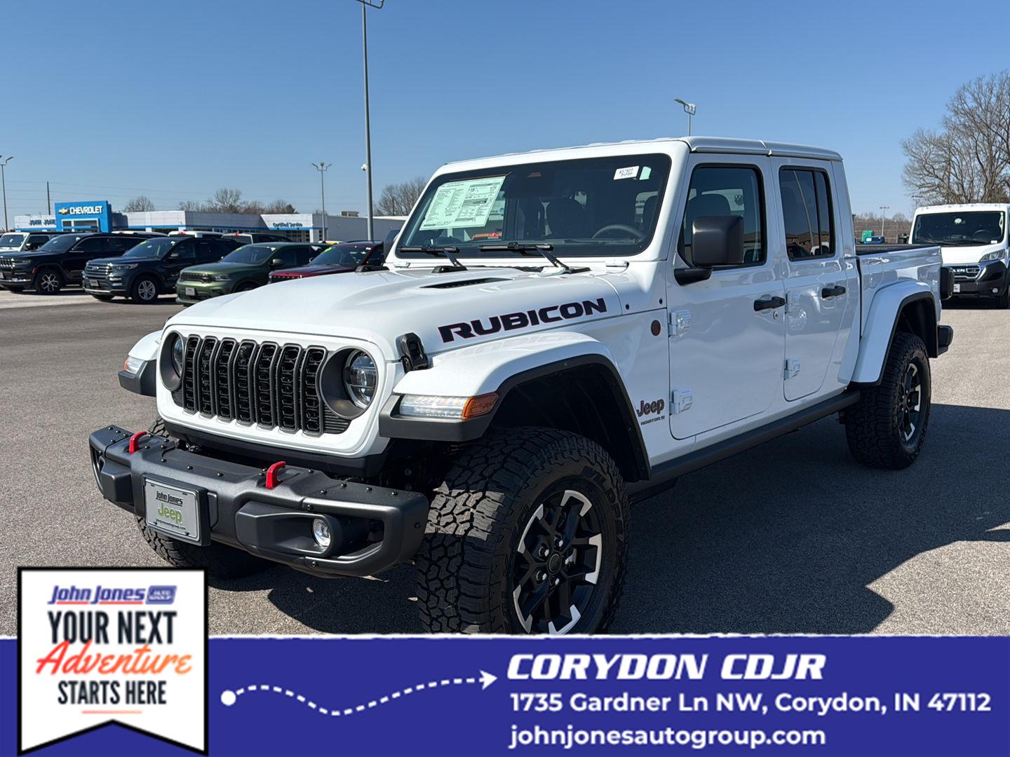 Bright White Clearcoat 2026 Jeep Gladiator Pickup Truck Four-Wheel Drive 8-Speed Automatic