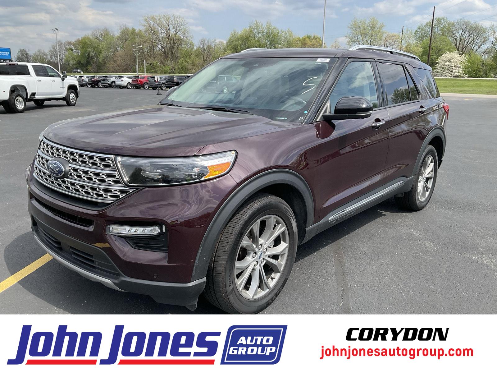 Jewel Red Metallic Tinted Clearcoat 2023 Ford Explorer Limited AWD SUV / Crossover All-Wheel Drive Automatic