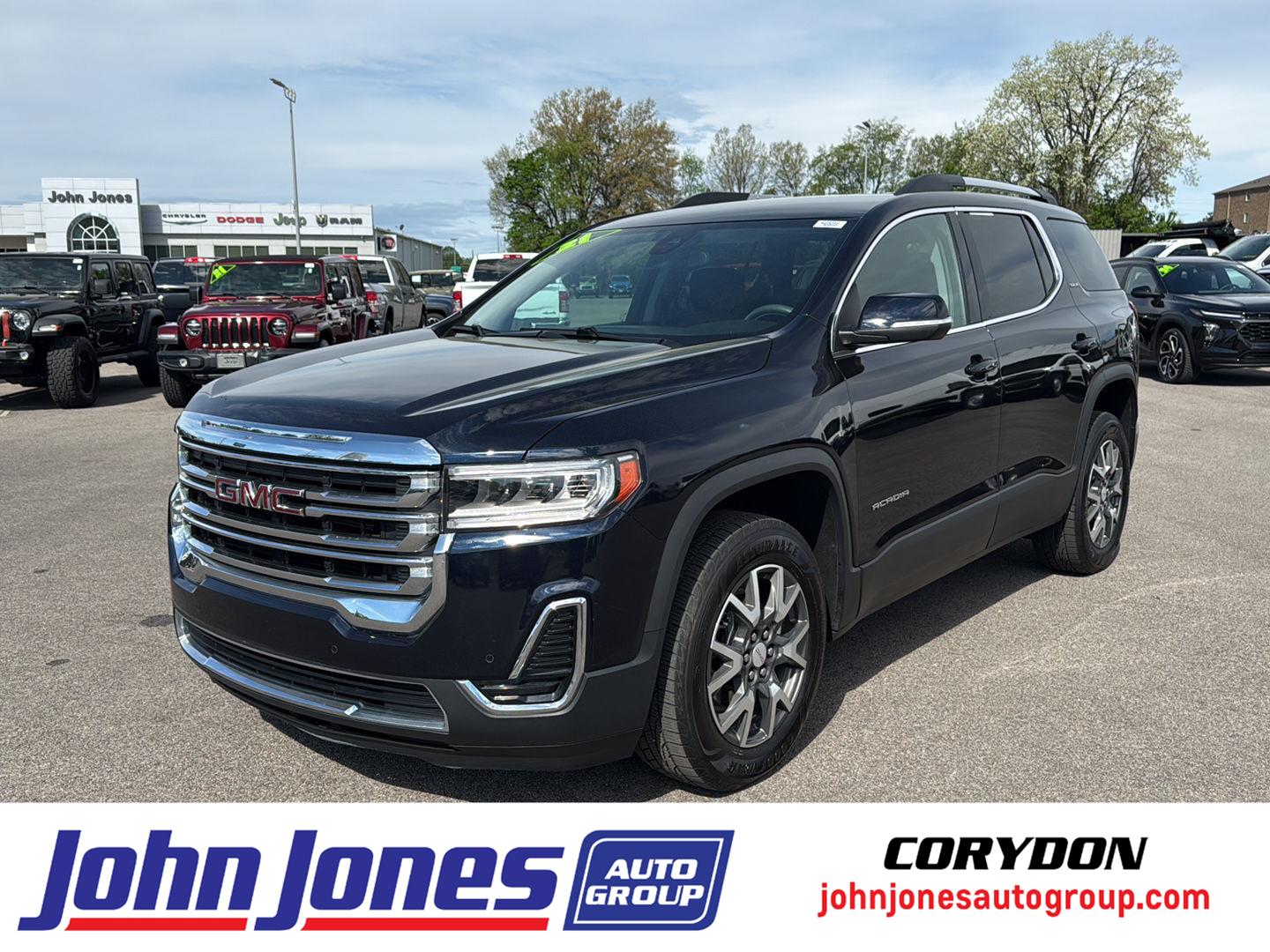 Midnight Blue Metallic 2021 GMC Acadia SLE FWD SUV / Crossover Front-Wheel Drive 9-Speed Automatic