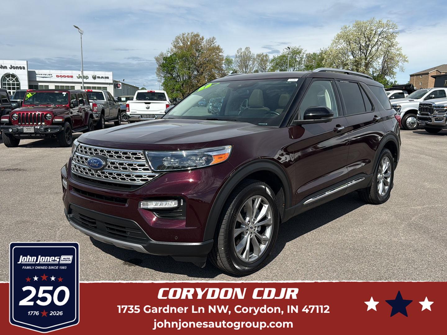 Jewel Red Metallic Tinted Clearcoat 2023 Ford Explorer SUV / Crossover All-Wheel Drive Automatic
