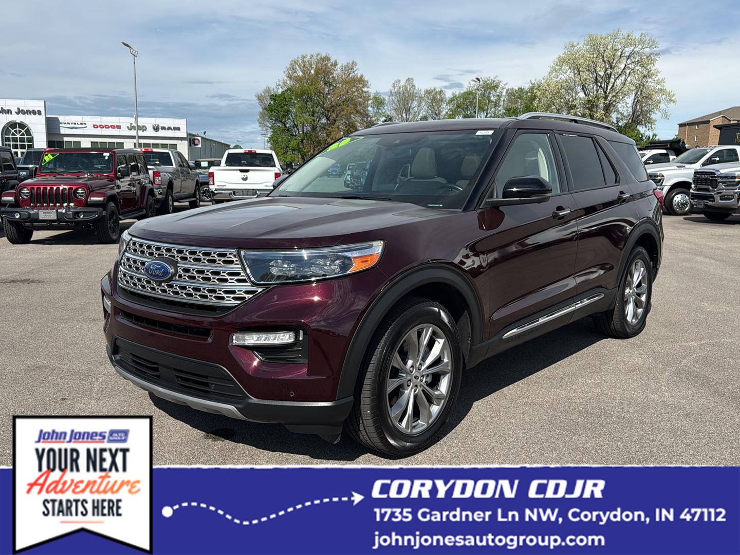 Jewel Red Metallic Tinted Clearcoat 2023 Ford Explorer SUV / Crossover All-Wheel Drive Automatic