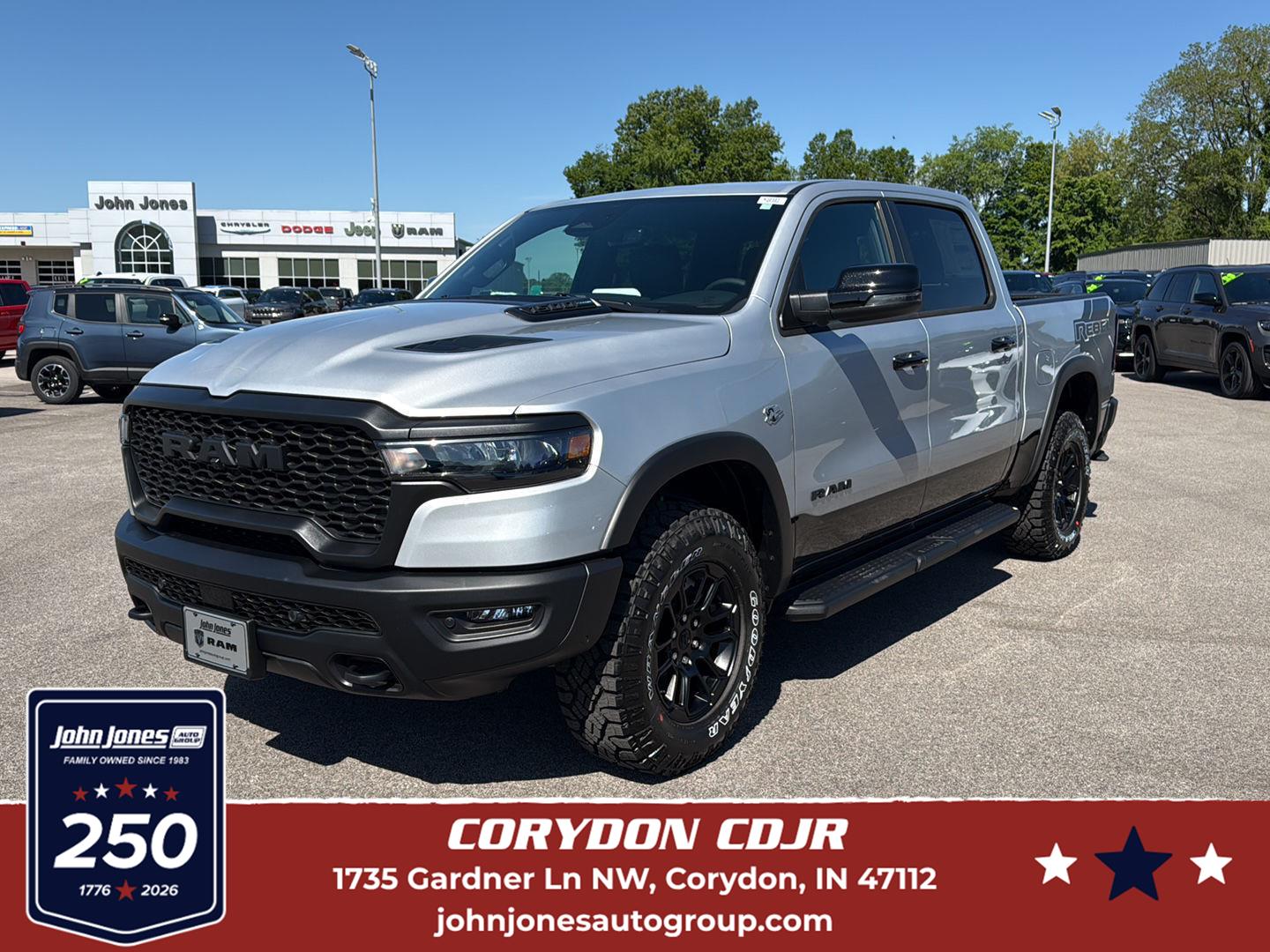 Silver Zynith 2026 RAM 1500 Pickup Truck Four-Wheel Drive 8-Speed Automatic