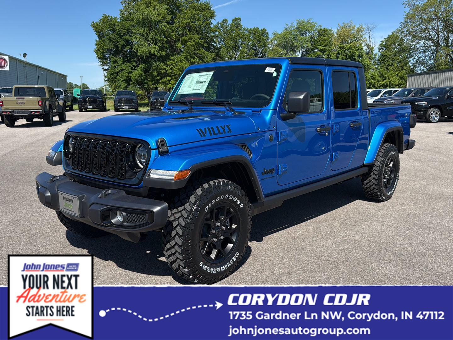 Hydro Blue Pearlcoat 2026 Jeep Gladiator Pickup Truck Four-Wheel Drive 8-Speed Automatic