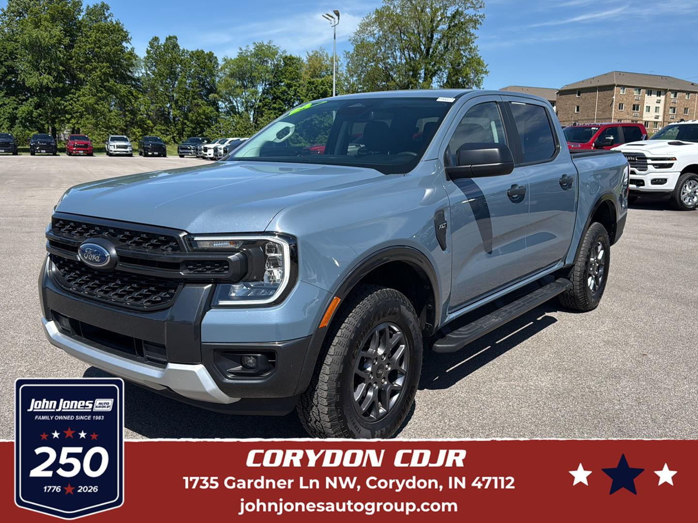Blue (Azure Gray Metallic Tri-Coat) 2024 Ford Ranger Pickup Truck Four-Wheel Drive Automatic