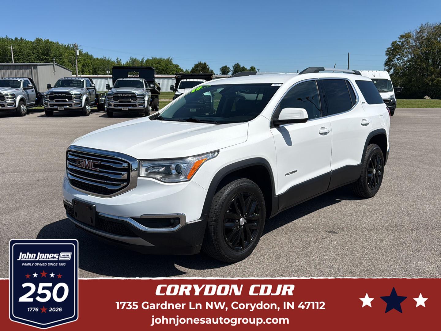 Summit White 2019 GMC Acadia SUV / Crossover Four-Wheel Drive 6-Speed Automatic