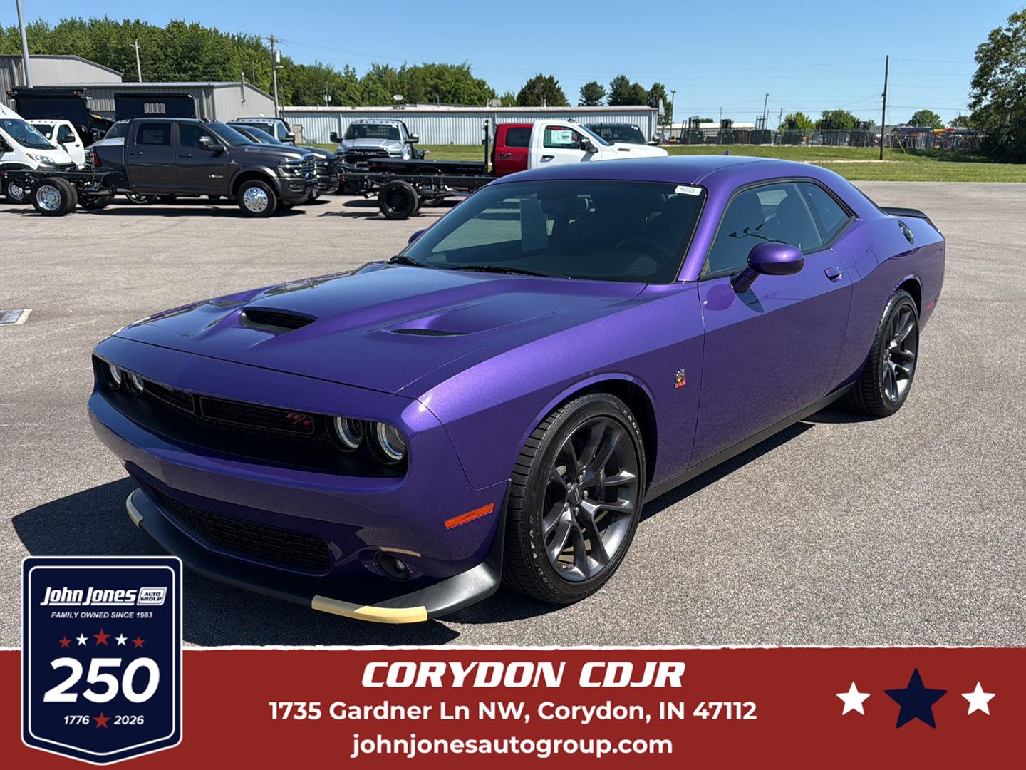 Purple (Plum Crazy Pearlcoat) 2023 Dodge Challenger Coupe Rear-Wheel Drive 8-Speed Automatic