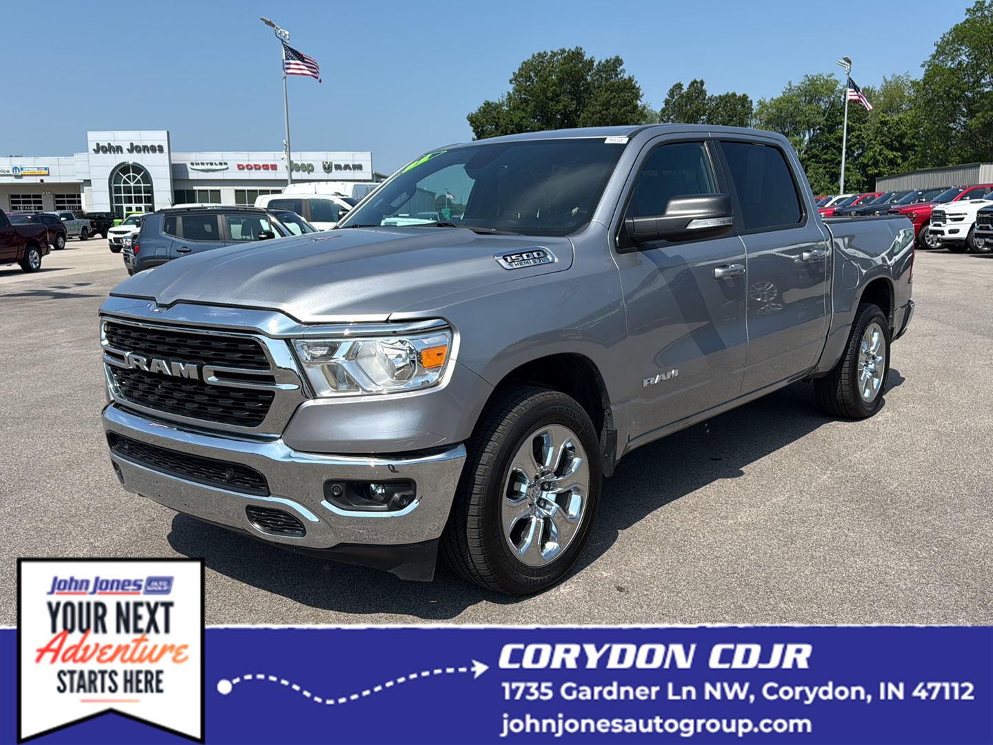 Billet Silver Metallic Clearcoat 2022 RAM 1500 Pickup Truck Four-Wheel Drive 8-Speed Automatic