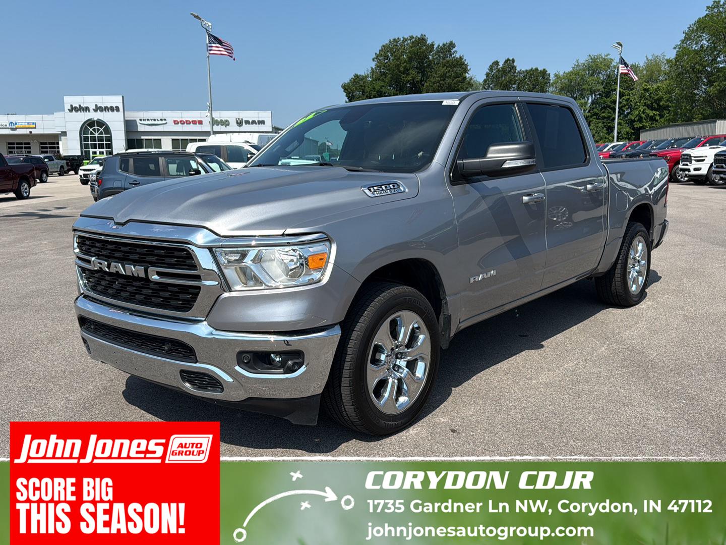 Billet Silver Metallic Clearcoat 2022 RAM 1500 Pickup Truck Four-Wheel Drive 8-Speed Automatic