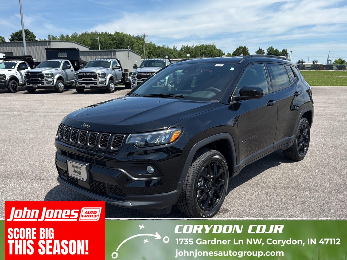 Diamond Black Crystal Pearlcoat 2026 Jeep Compass SUV / Crossover Four-Wheel Drive 8-Speed Automatic