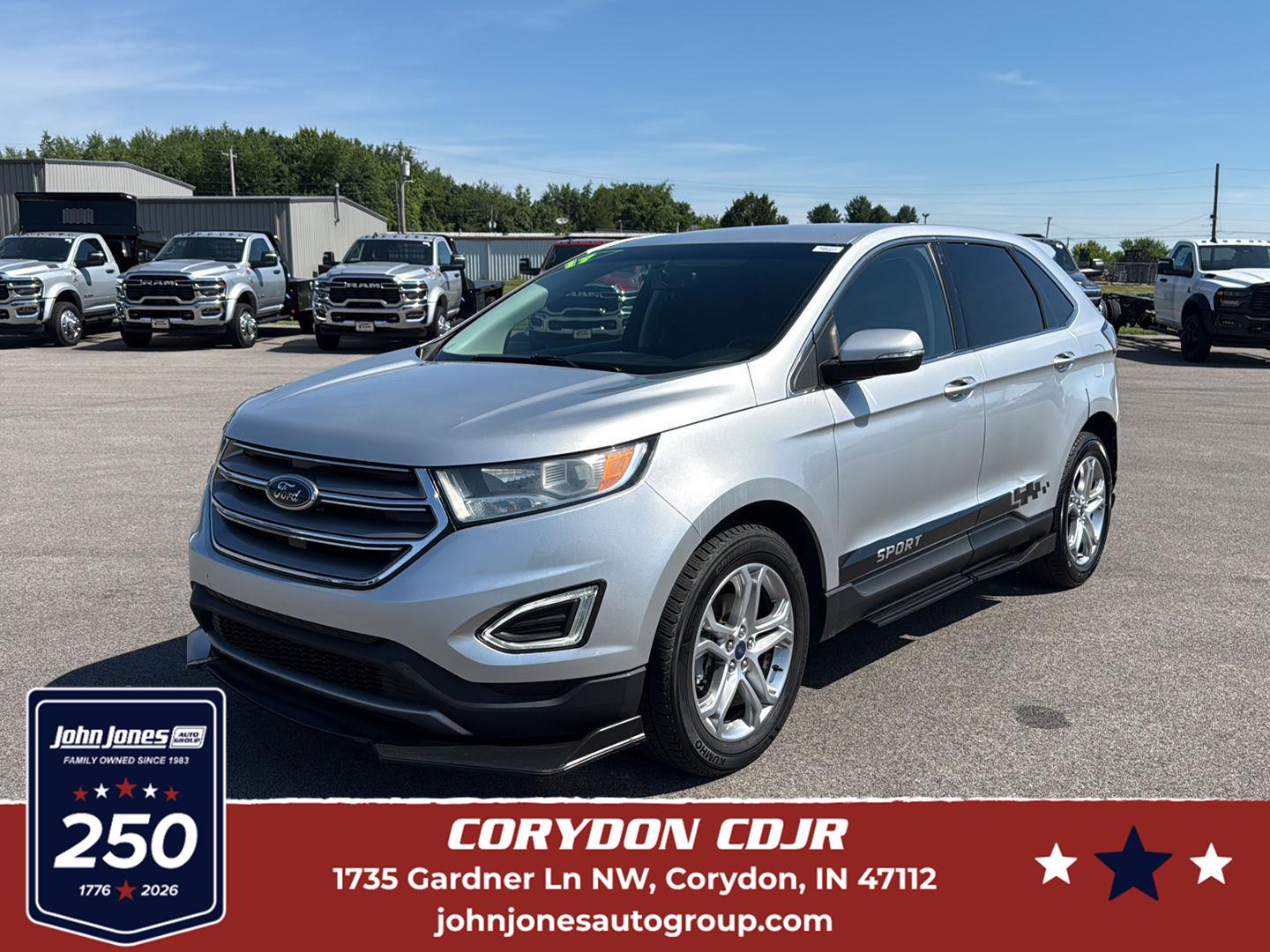 Ingot Silver 2017 Ford Edge Titanium SUV / Crossover Front-Wheel Drive 6-Speed Automatic