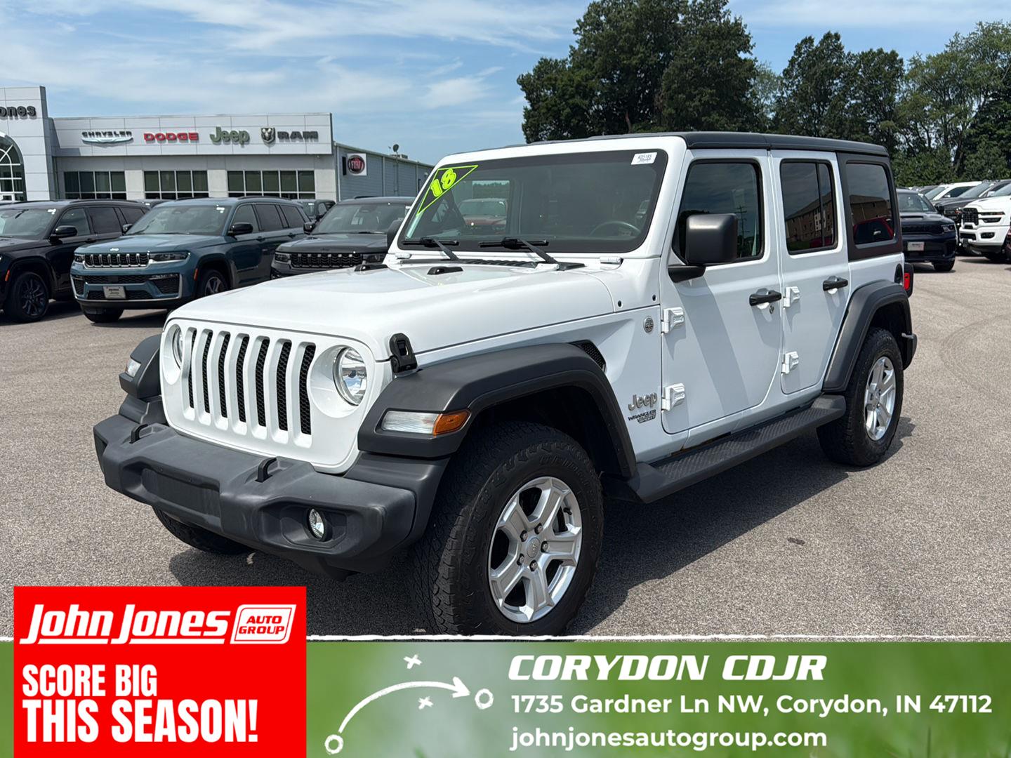 Bright White Clearcoat 2018 Jeep Wrangler SUV / Crossover Four-Wheel Drive 8-Speed Automatic