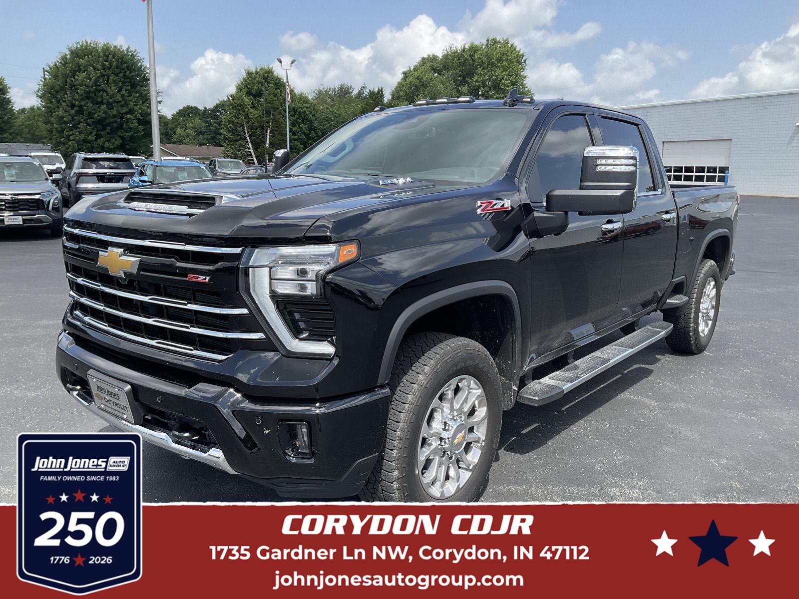 Black 2025 Chevrolet Silverado 2500HD Pickup Truck Four-Wheel Drive Automatic