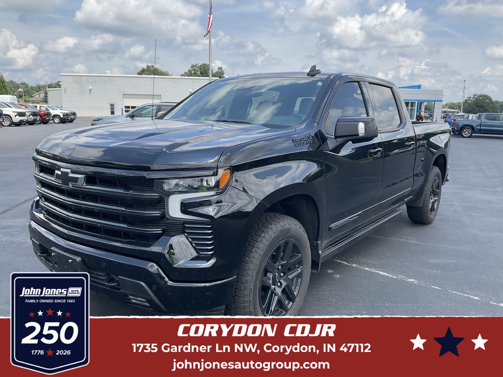 Black 2025 Chevrolet Silverado 1500 Pickup Truck Four-Wheel Drive Automatic