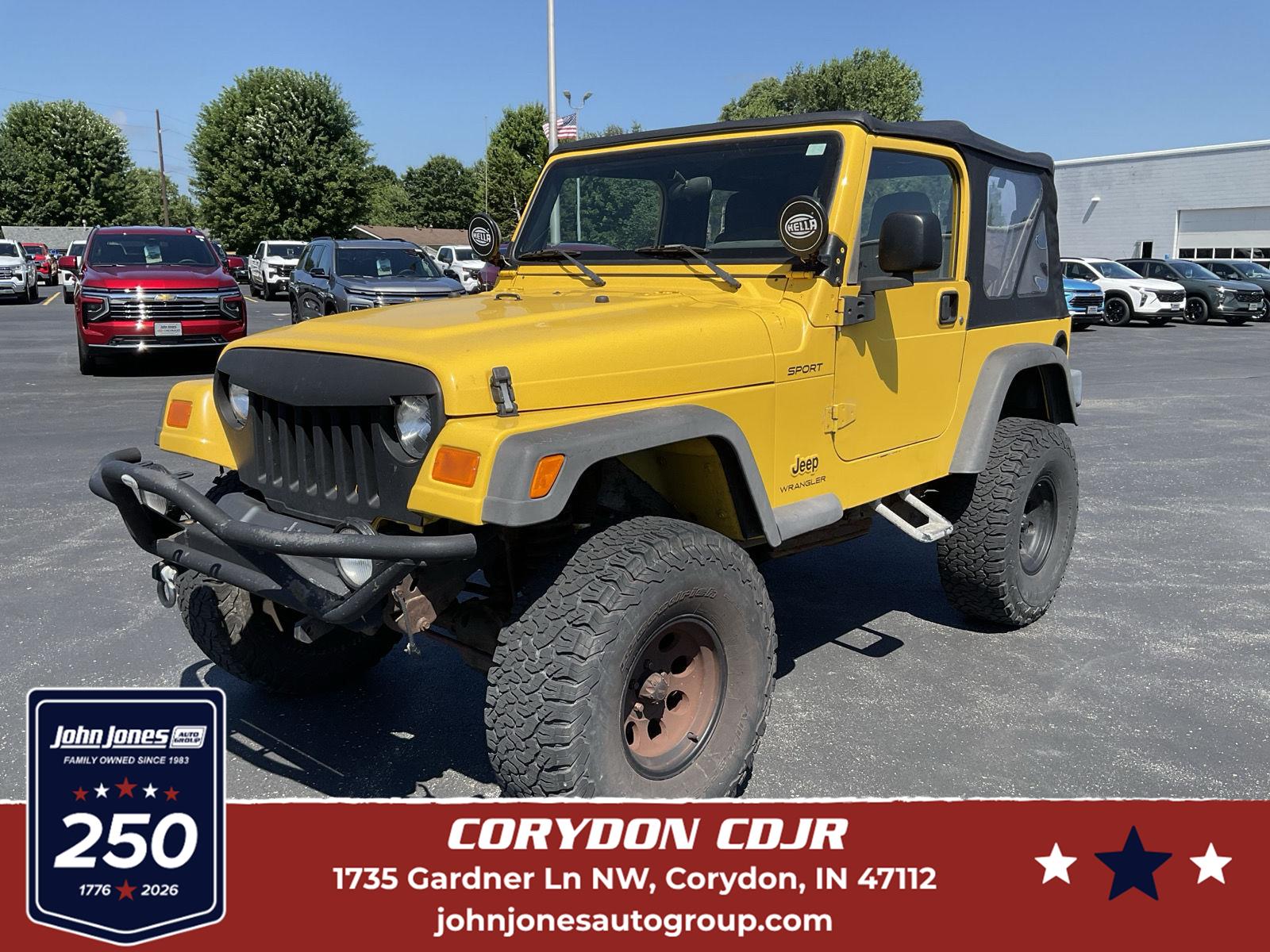 Solar Yellow 2003 Jeep Wrangler SUV / Crossover Four-Wheel Drive 5-Speed Manual Overdrive