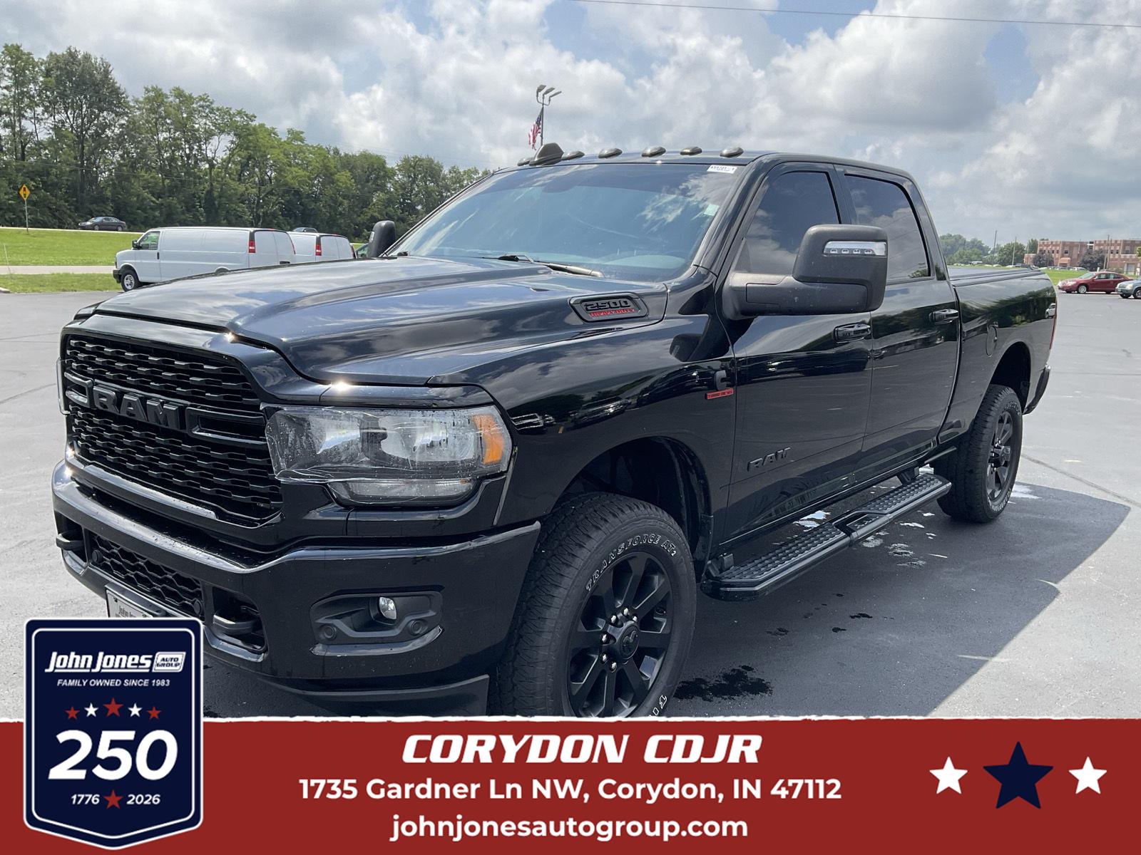 Diamond Black Crystal Pearlcoat 2024 RAM 2500 Pickup Truck Four-Wheel Drive 6-Speed Automatic