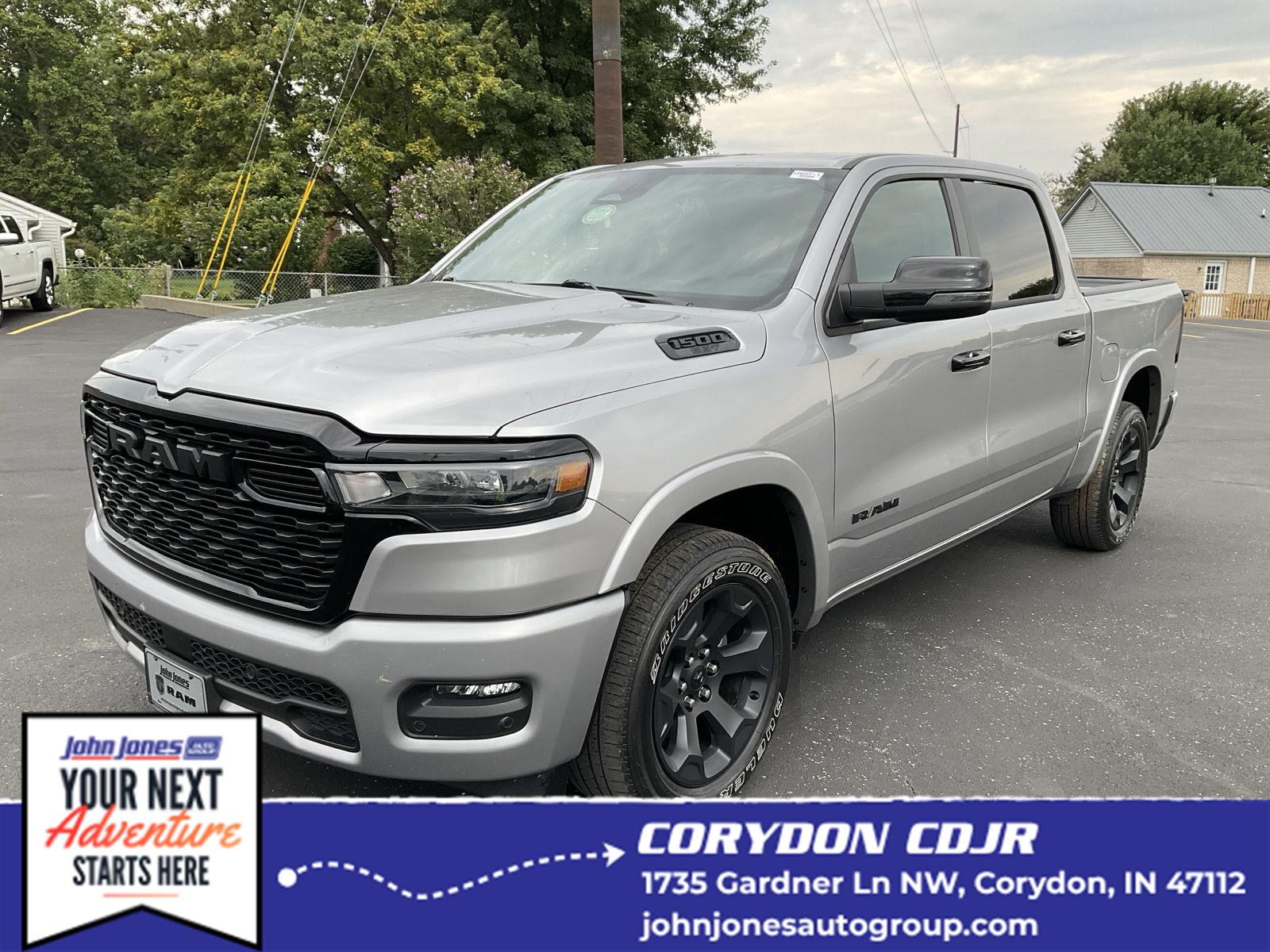 Billet Silver Metallic Clearcoat 2025 RAM 1500 Pickup Truck Four-Wheel Drive 8-Speed Automatic