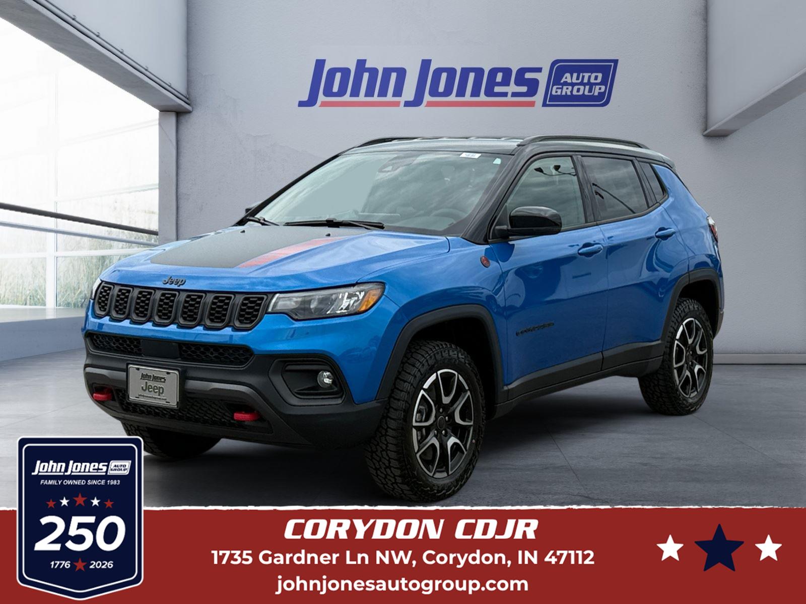 Hydro Blue Pearlcoat 2026 Jeep Compass SUV / Crossover Four-Wheel Drive 8-Speed Automatic