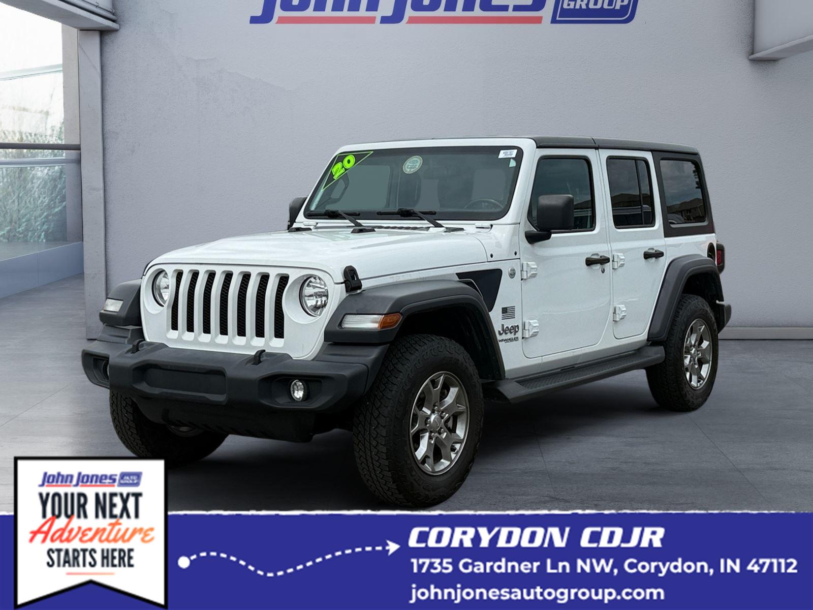 Bright White Clearcoat 2020 Jeep Wrangler SUV / Crossover Four-Wheel Drive 8-Speed Automatic
