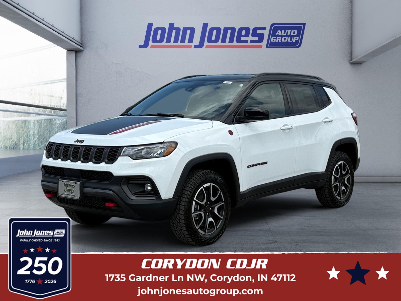 Bright White Clearcoat 2026 Jeep Compass SUV / Crossover Four-Wheel Drive 8-Speed Automatic