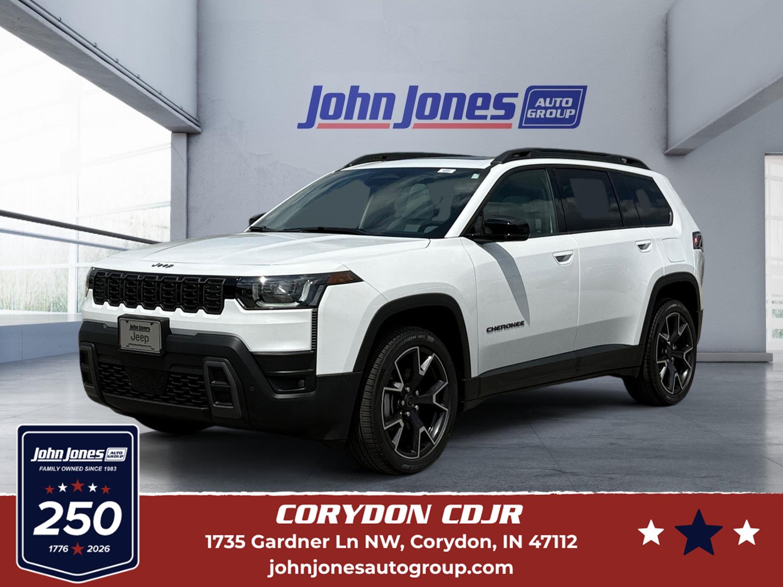 Bright White Clearcoat 2026 Jeep Cherokee SUV / Crossover Four-Wheel Drive Automatic