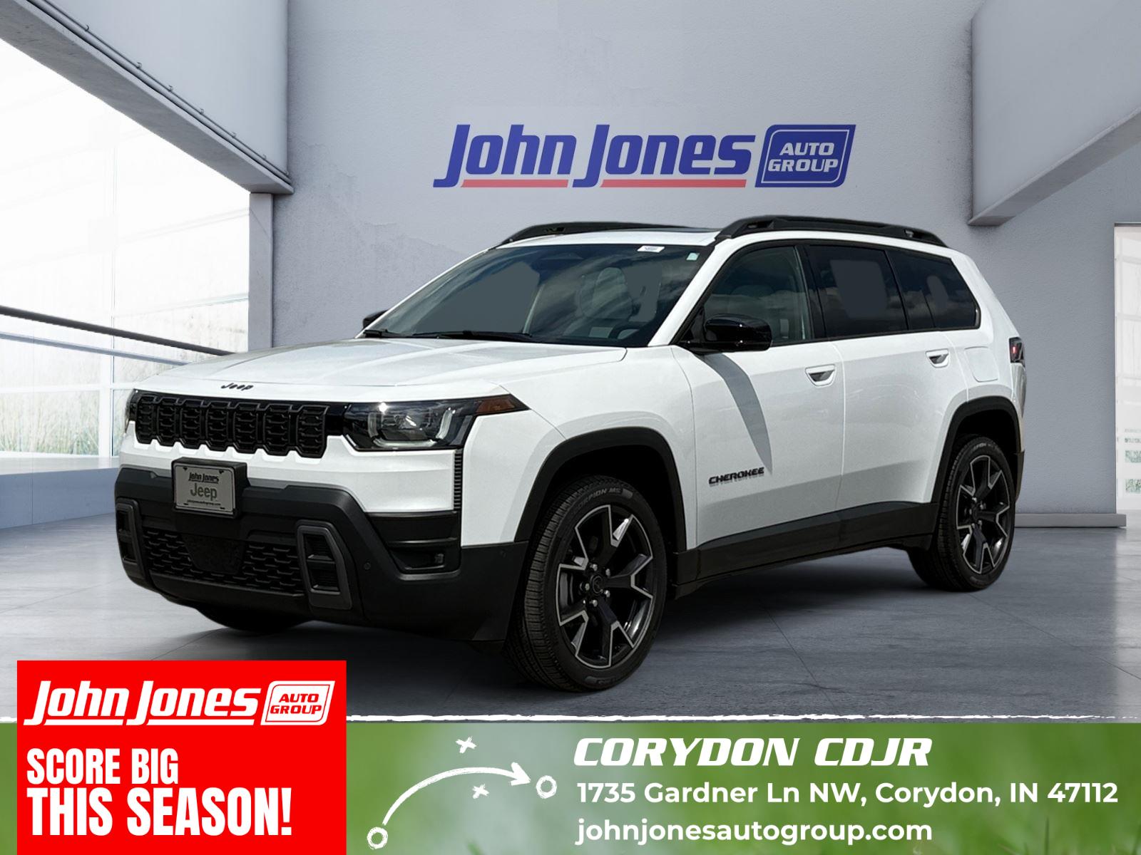 Bright White Clearcoat 2026 Jeep Cherokee SUV / Crossover Four-Wheel Drive Automatic