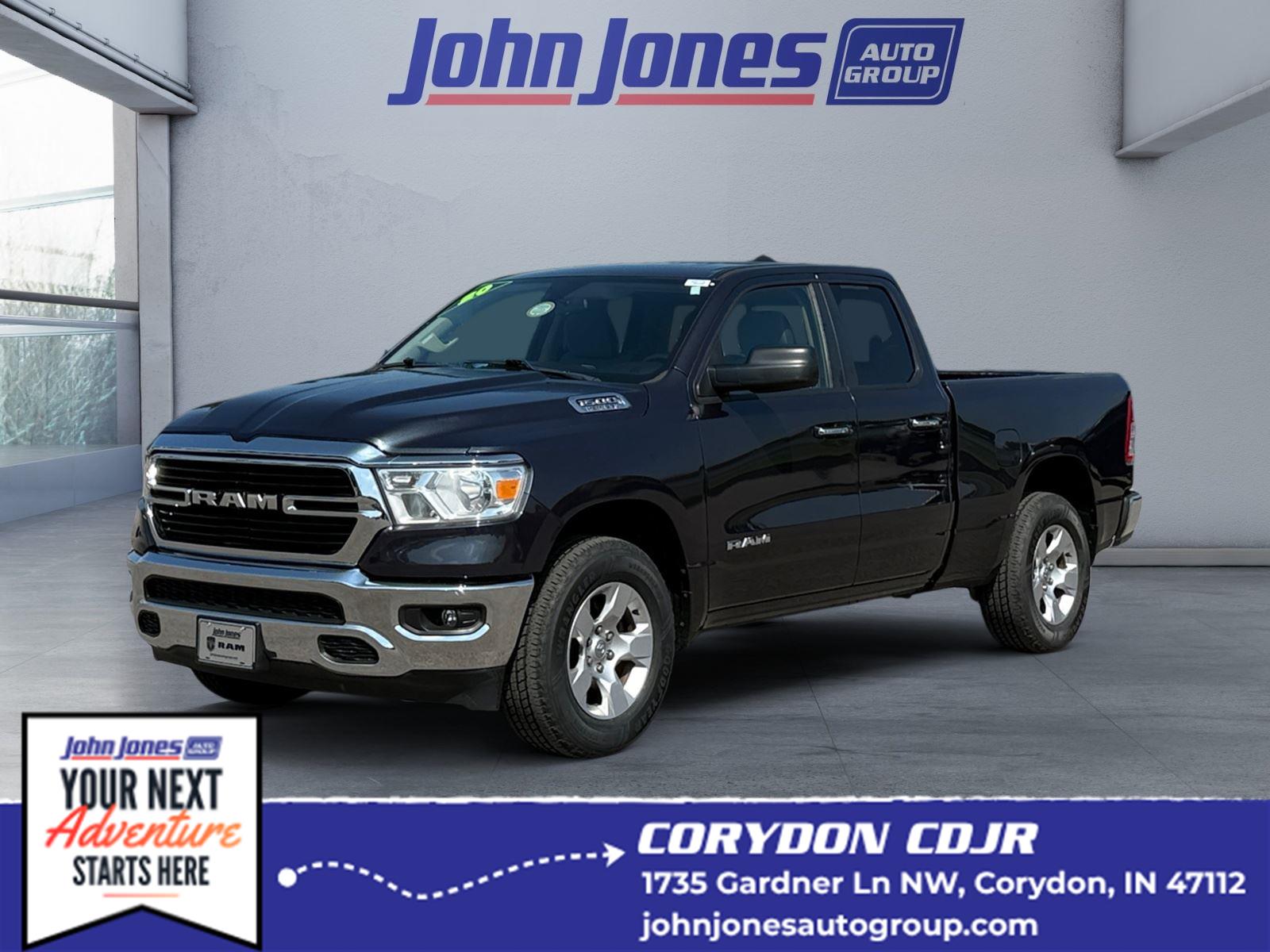 Gray (Maximum Steel Metallic Clearcoat) 2020 RAM 1500 Pickup Truck Four-Wheel Drive 8-Speed Automatic