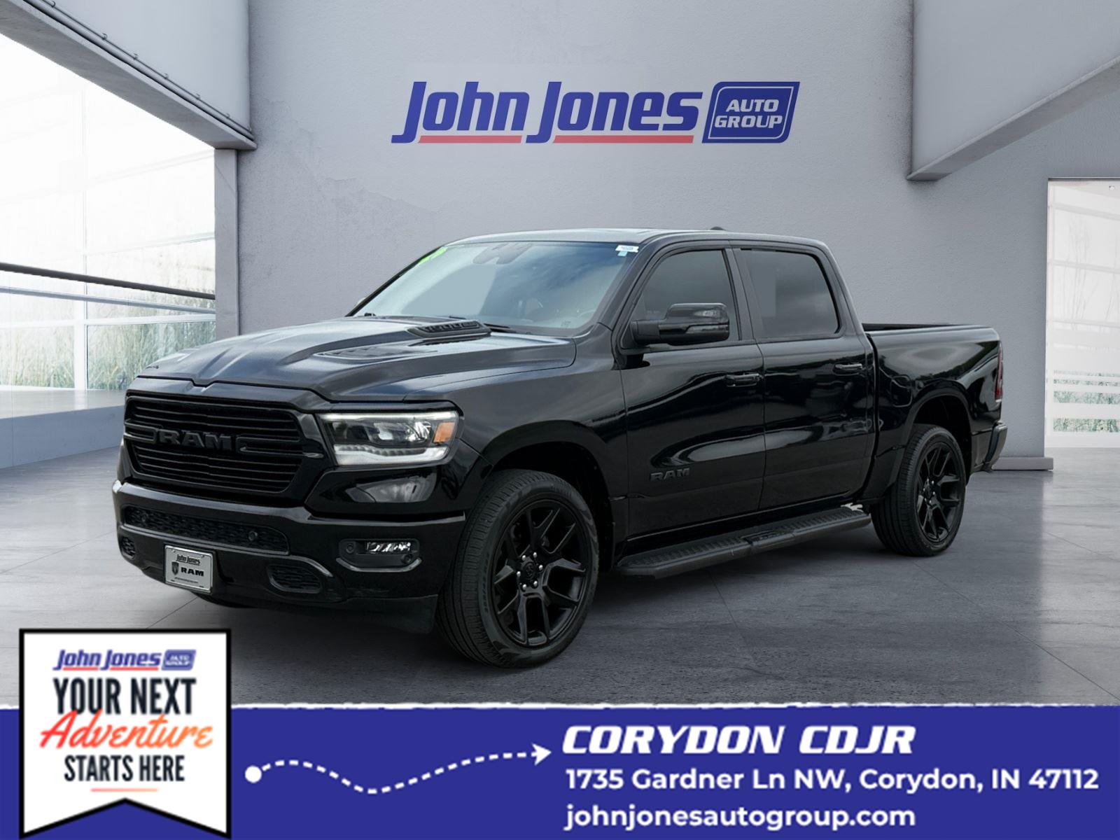 Diamond Black Crystal Pearlcoat 2023 RAM 1500 Pickup Truck Four-Wheel Drive 8-Speed Automatic