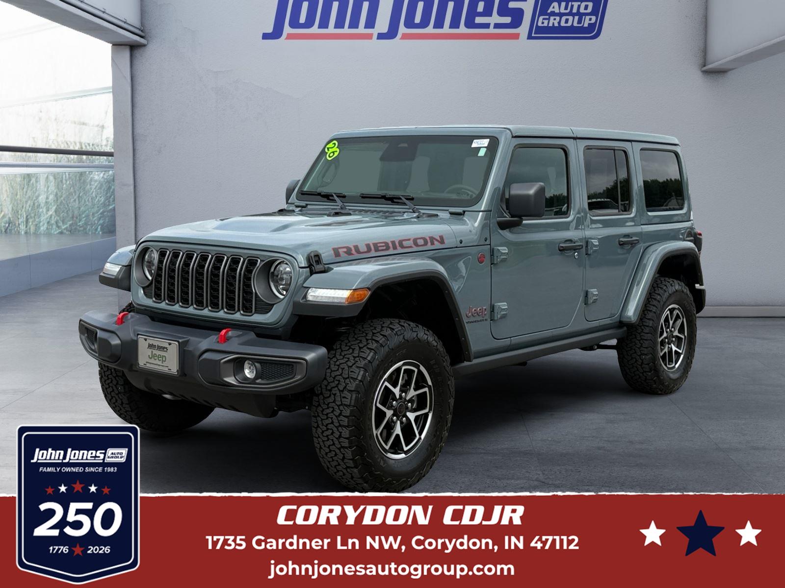 Anvil Clearcoat 2026 Jeep Wrangler SUV / Crossover Four-Wheel Drive 8-Speed Automatic