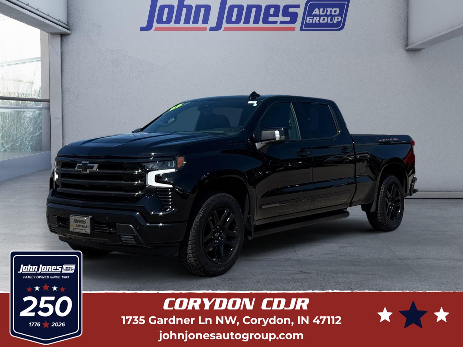 Black 2025 Chevrolet Silverado 1500 Pickup Truck Four-Wheel Drive Automatic