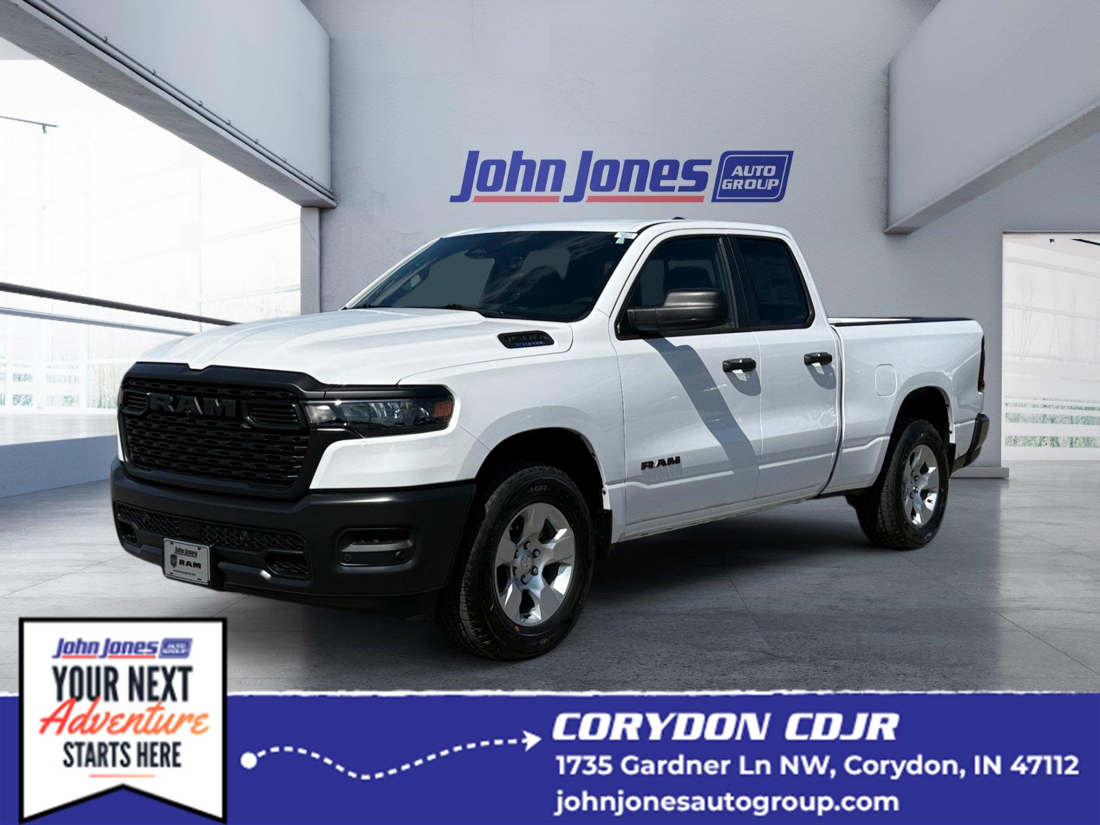 Bright White Clearcoat 2026 RAM 1500 Pickup Truck Four-Wheel Drive 8-Speed Automatic