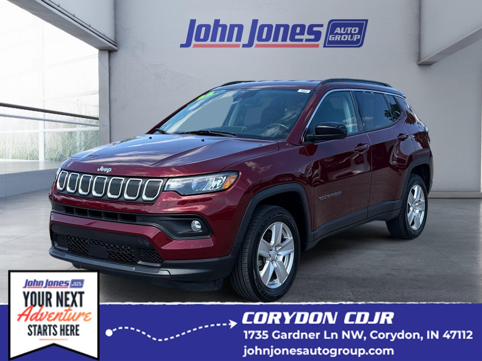Velvet Red Pearlcoat 2022 Jeep Compass SUV / Crossover Four-Wheel Drive 9-Speed Automatic