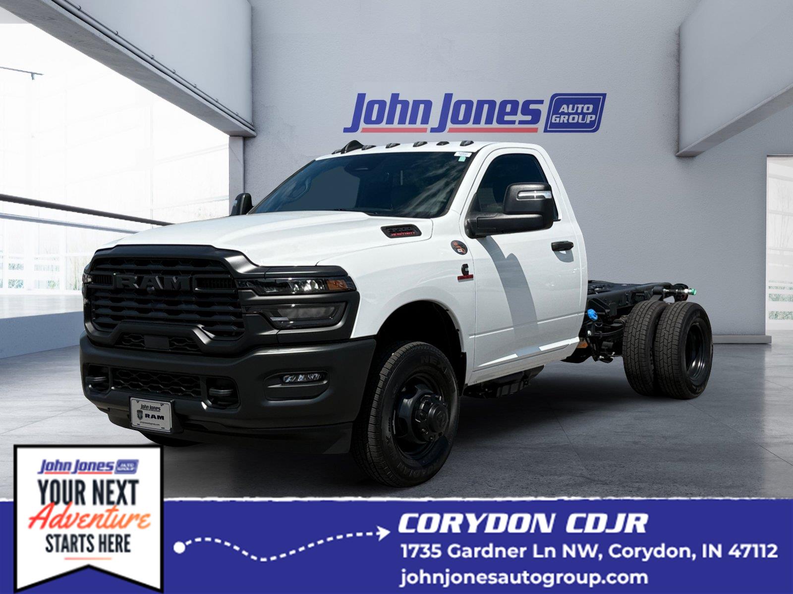 Bright White Clearcoat 2026 RAM 3500 Chassis Pickup Truck Four-Wheel Drive 8-Speed Automatic