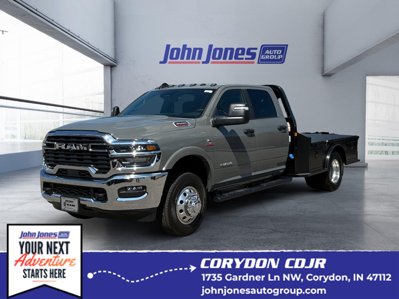 Ceramic Gray Clearcoat 2026 RAM 3500 Chassis Pickup Truck Four-Wheel Drive 8-Speed Automatic