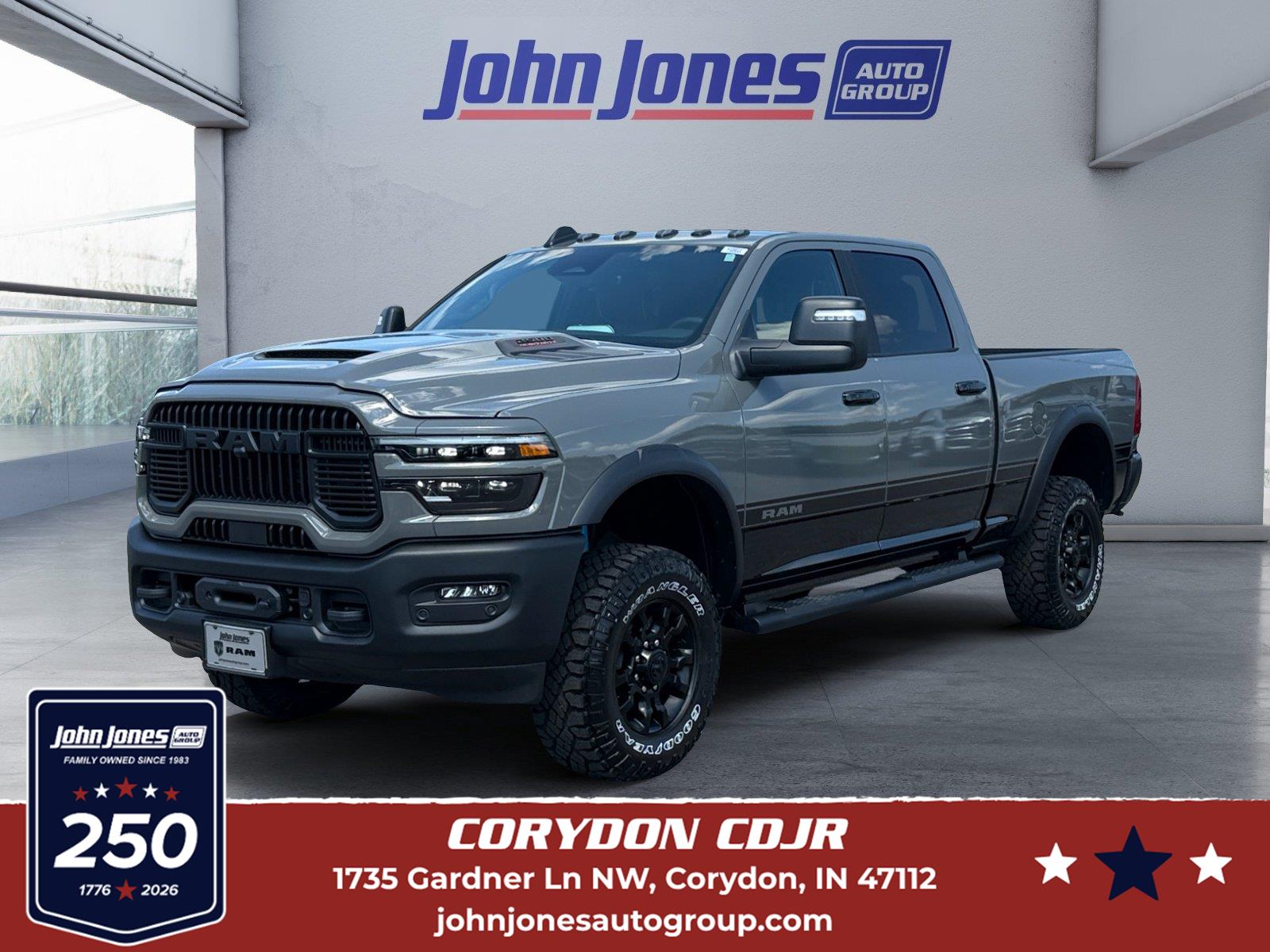 Ceramic Gray Clearcoat 2026 RAM 2500 Pickup Truck Four-Wheel Drive 8-Speed Automatic