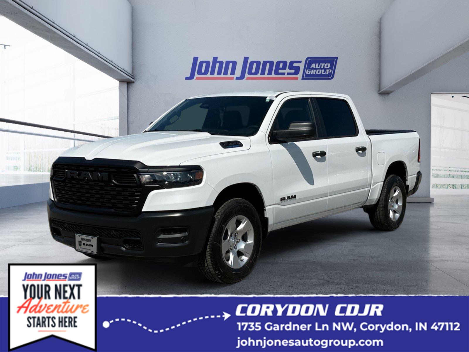 Bright White Clearcoat 2026 RAM 1500 Pickup Truck Four-Wheel Drive 8-Speed Automatic