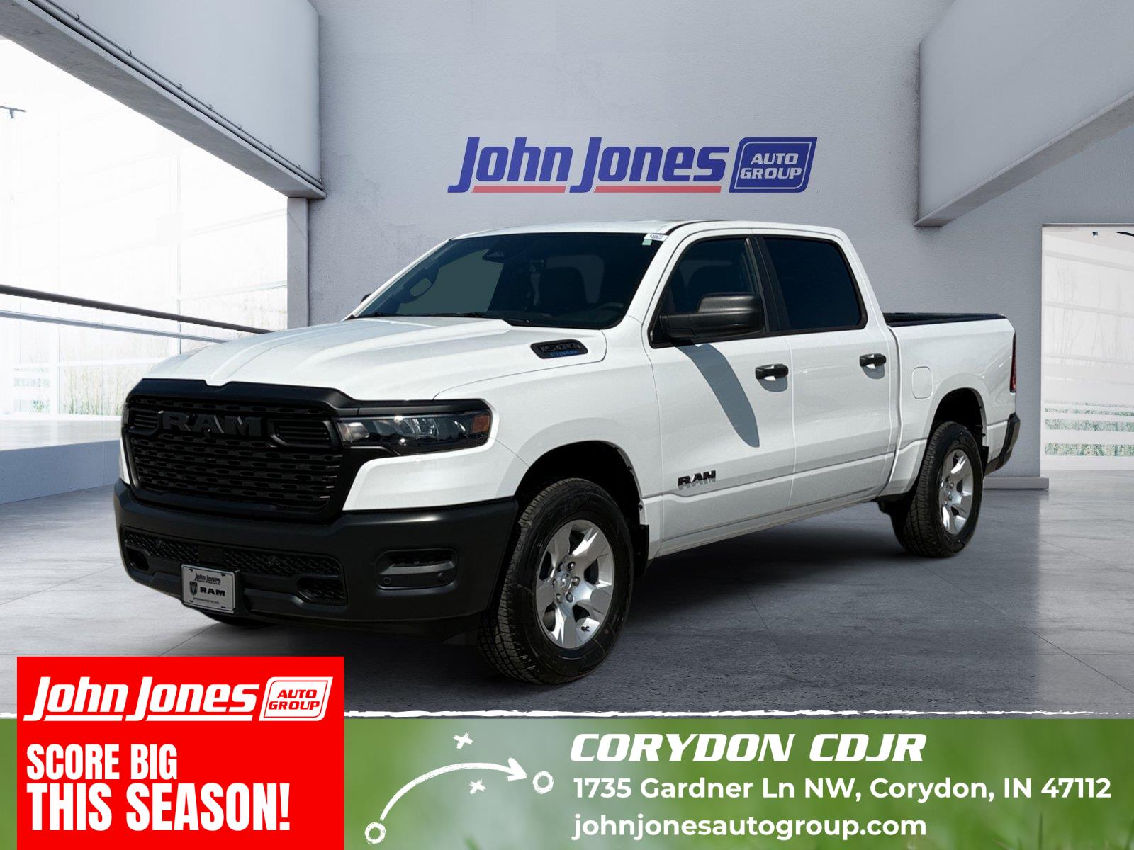Bright White Clearcoat 2026 RAM 1500 Pickup Truck Four-Wheel Drive 8-Speed Automatic