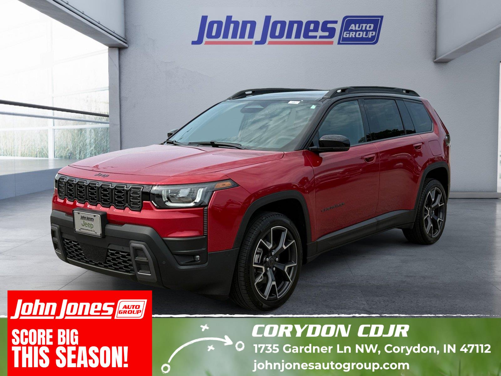 Red Hot Pearlcoat 2026 Jeep Cherokee SUV / Crossover Four-Wheel Drive Automatic
