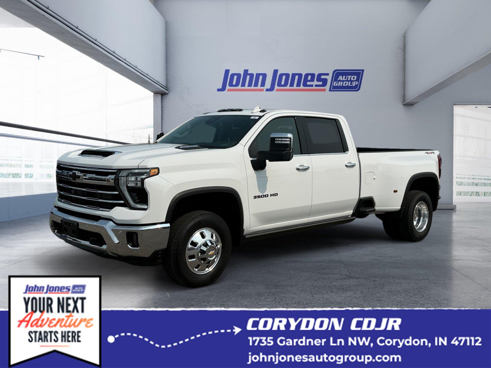Summit White 2024 Chevrolet Silverado 3500HD Pickup Truck Four-Wheel Drive Automatic