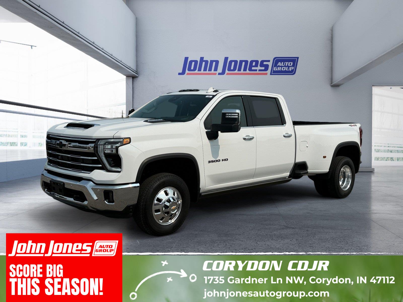 Summit White 2024 Chevrolet Silverado 3500HD Pickup Truck Four-Wheel Drive Automatic