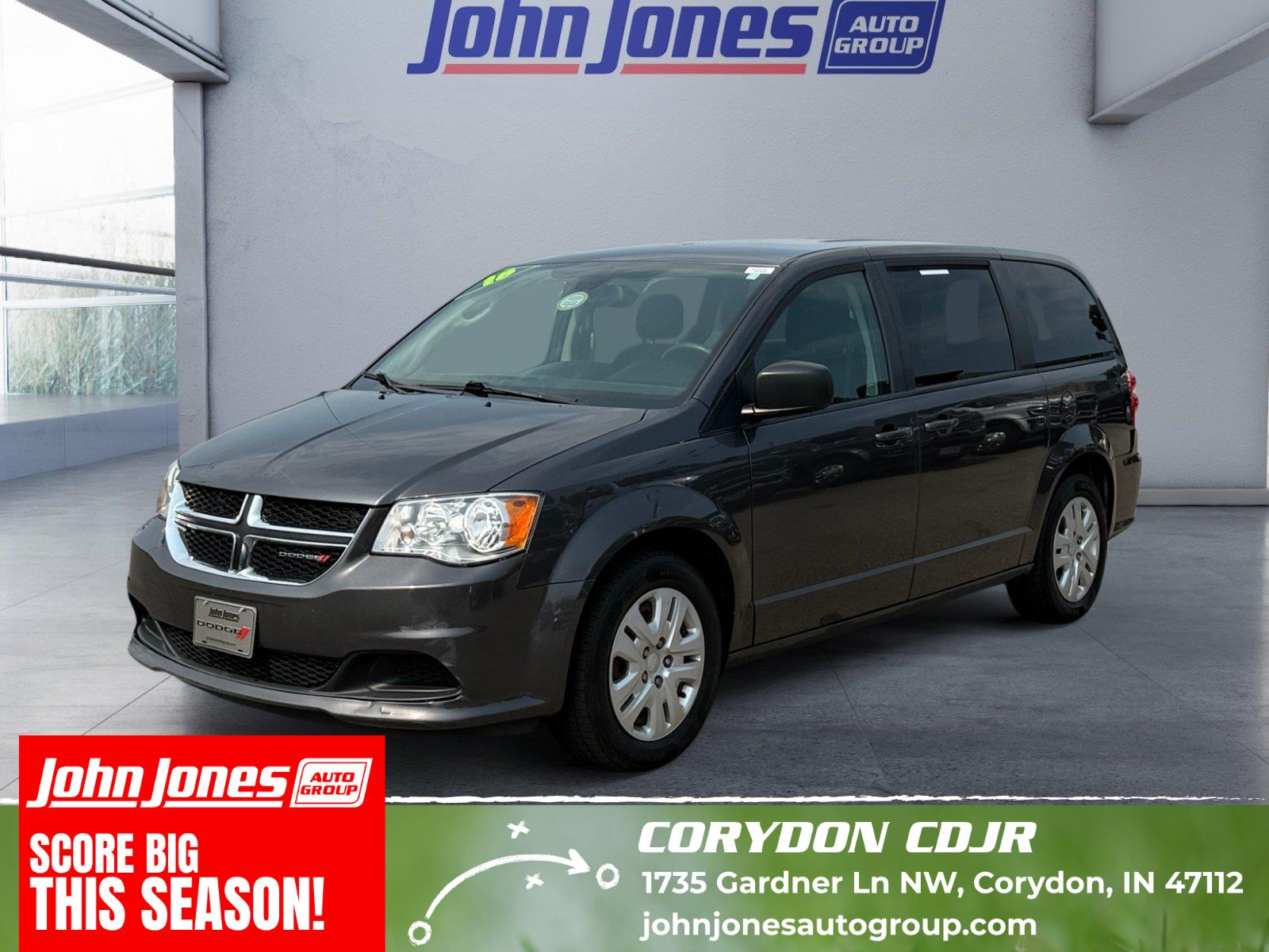Gray (Granite Pearlcoat) 2018 Dodge Grand Caravan Minivan Front-Wheel Drive 6-Speed Automatic